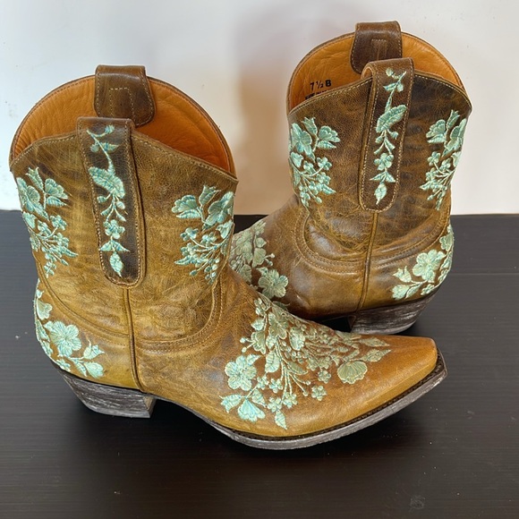 Old Gringo Teal Stitched Boots Size 7.5 - Picture 3 of 8